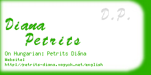 diana petrits business card