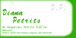 diana petrits business card